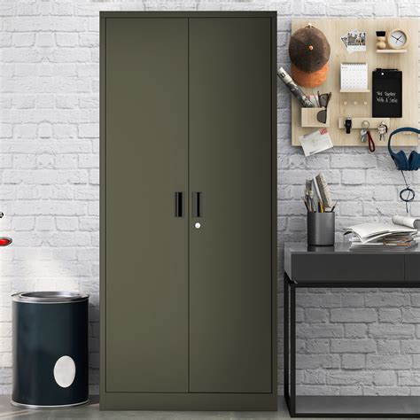 metal storage cabinets doors shelves